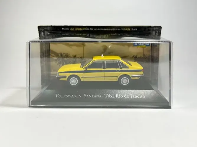 Volkswagen Santana Táxi Rio de Janeiro Miniatura 1:43 Altaya - Veículos de Serviço