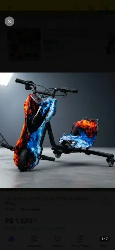 Triciclo eletrico Drift 350W bateria de Lítio 36V