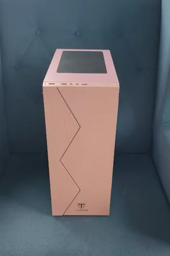Gabinete rosa T-Dagger P03P, RGB, Mid Tower, Lateral de Acrilico (usado)
