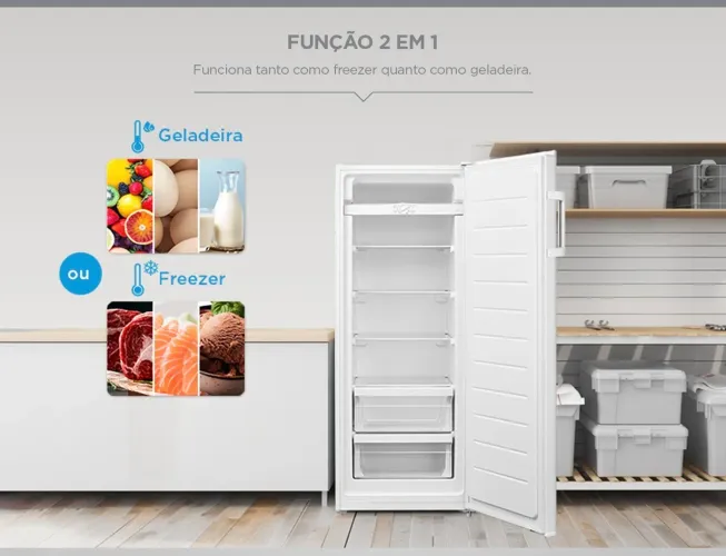 Freezer Vertical 196L 2 em 1