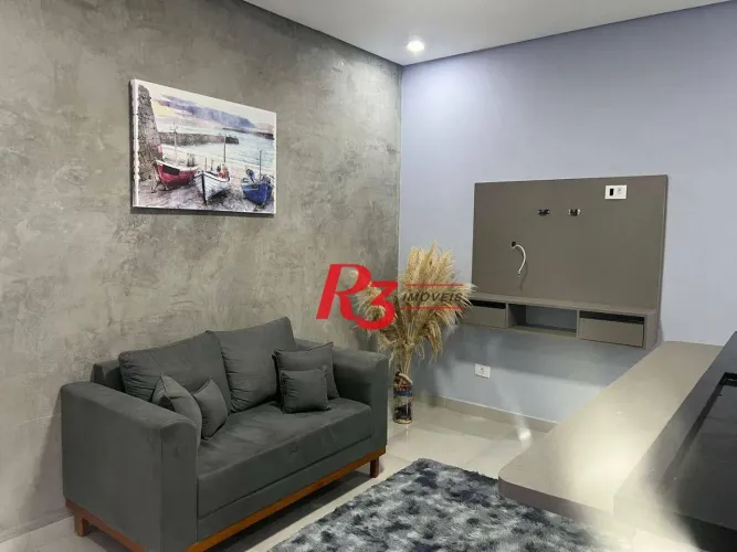 Studio com 1 dormitório à venda, 38 m² por R$ 390.000,00 - Boqueirão - Santos/SP