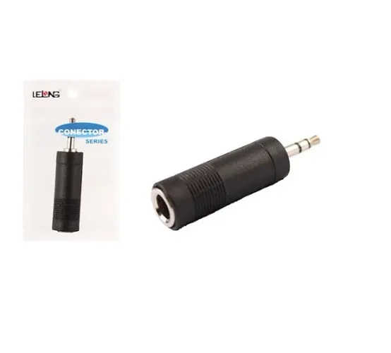 Plug Adaptador de Áudio P10 Para P2  Estéreo 