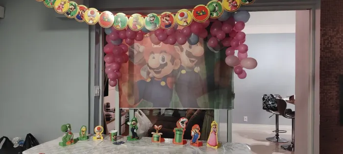 Decoração pós festa Mario e Luigi