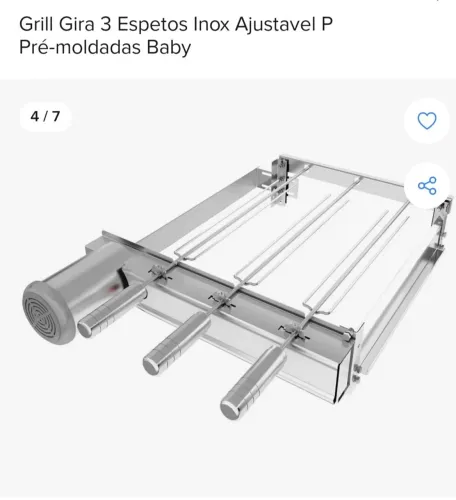 Espeto Giratório Elétrico Brothers Grill Premium  110v (Novo, Sem Uso)