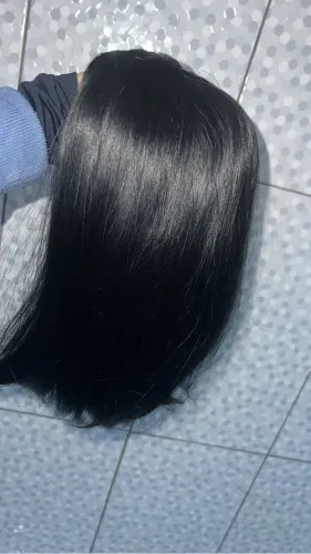 Cabelo humano indiano liso preto 55cm