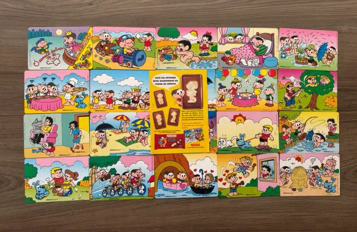 Colecao cartão postal chocolate nestle turma da monica 