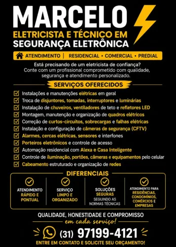Eletricista e Técnico em Segurança Eletrônica