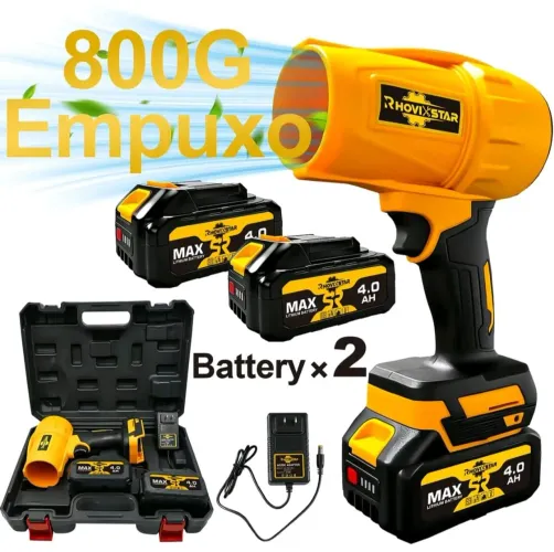 Soprador com 2 baterias 10 celulas + maleta com carregador 