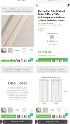 Cortinas Linho + Blackout 100%