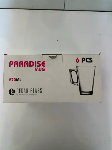 5 Canecas de Vidro Paradise Mug 270ml