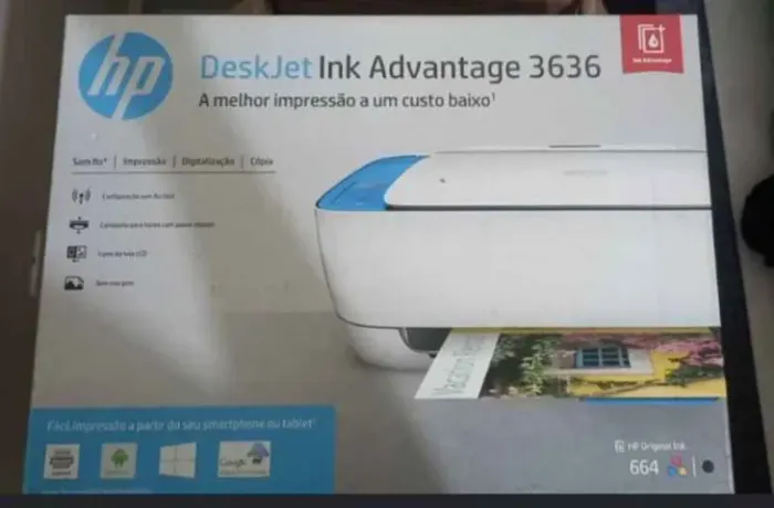 Impressora Multifuncional HP DeskJet 3636 Wi-Fi - Funcionando Perfeitamente