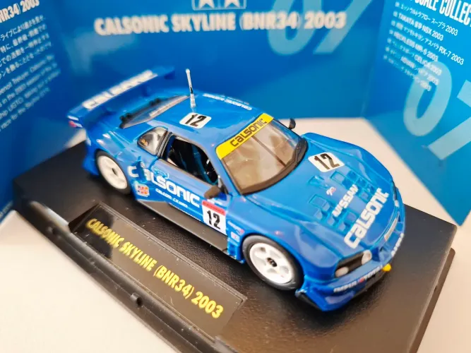 Miniatura Skyline R34 Calsonic Tamiya-Raridade!!! Sensacional!!!