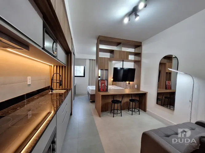 Studio 100% mobiliado no Viva Trindade