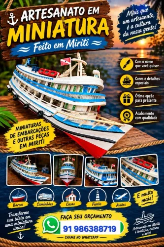 Artesanato por encomenda, embarcações, etc...