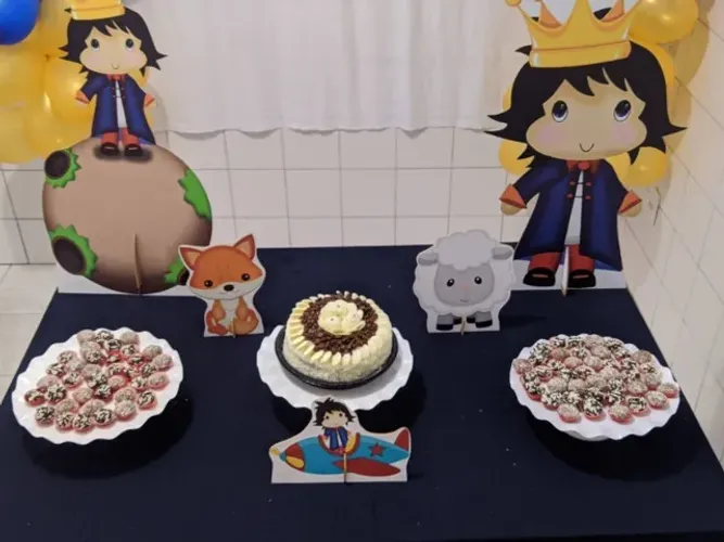 Kit festa decoração MDF Pequeno Príncipe