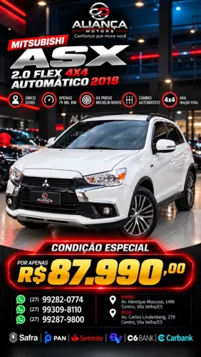 Mitsubishi ASX 2.0 16V 4X4 Flex Aut. 2018
