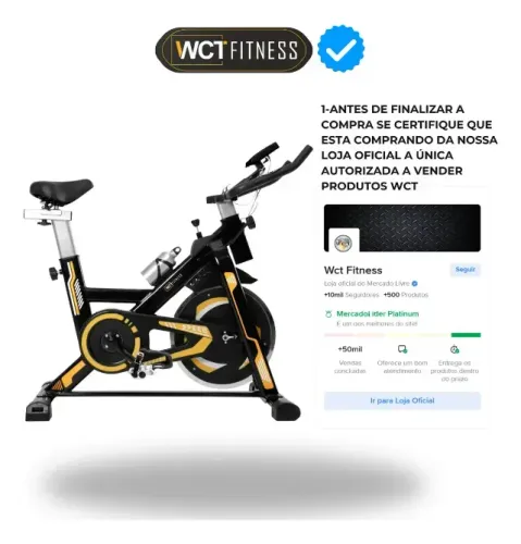 Bicicleta Spinning Com Roda De Inércia De 13kg Wct Fitness Cor Preto - Pouco Usada