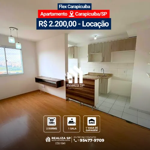 Apartamento Para Locação Condomínio Flex - Carapicuíba / SP!