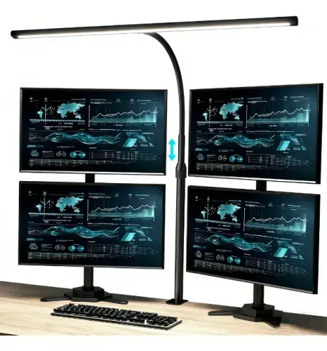 Luminária de Mesa LED Cabeça Dupla 76cm