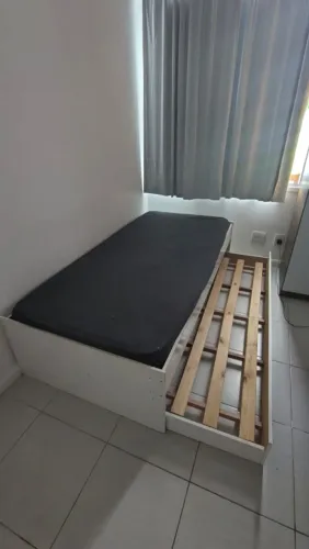 Cama de solteiro com bicama com colchão 