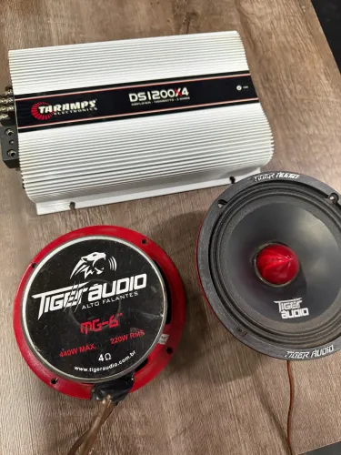 Taramps 1200 e auto falante 6" Tiger pouco tempo de uso
