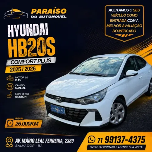 Hyundai HB20S Comfort 1.0 Flex 12V Mec. 2026