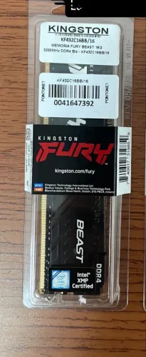 Memórias RAM 16GB, DDR4, Kingston Fury Beast 3200Mhz, CL16