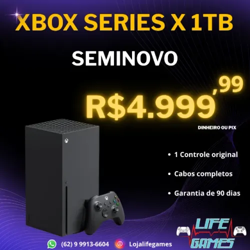 Xbox Séries X 1 TB Seminovo com garantia, loja física