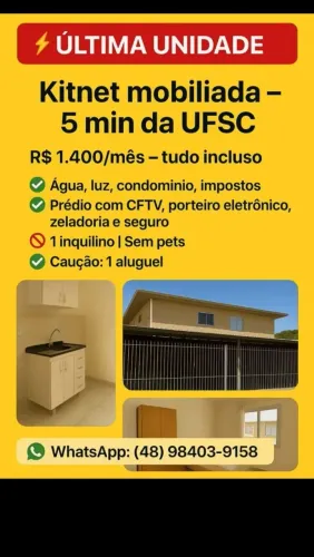 Kitnet proximo a ufsc