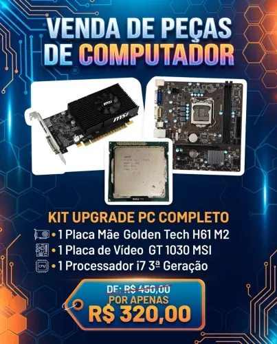 Kit PC (placa de vídeo, placa mãe e processador)