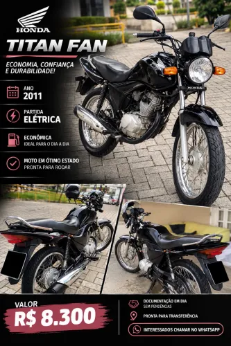 Vendo CG 2011 abaixo da Fipe.
