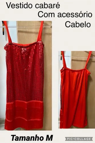 Vestido anos 50 cabaré com acessório de cabelo