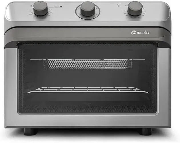 Air Fryer com Forno Elétrico e Fritadeira Mueller 35 Litros Cor Prata Funções: - Fryer: