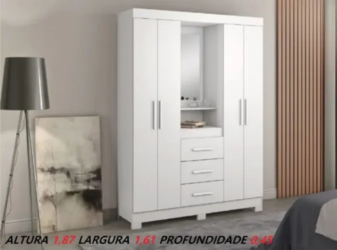 ROUPEIRO COM PENTEADEIRA 4 PORTAS 