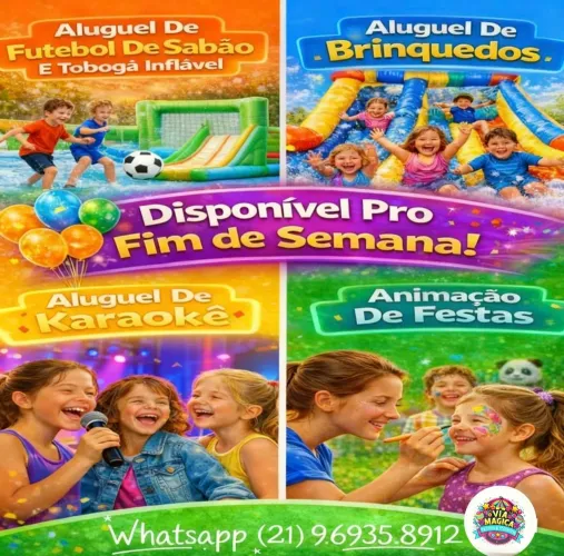 Aluguel De Pula Pula, Área Baby, Tobogã Inflável, Futebol De Sabão e Muito Mais