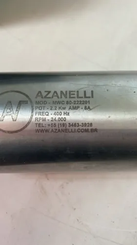Motor Spindle Azanelli 3cv refrigerado a agua com Inversor de frequencia 