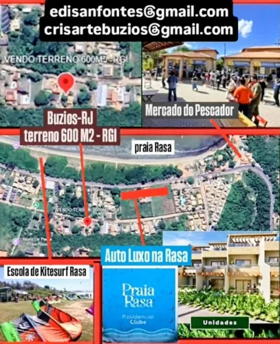 TERRENO 600M² COM RGI- PRAIA RASA, BÚZIOS.