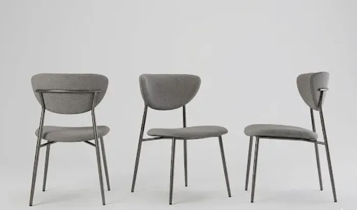 Conjunto 4 Cadeiras estofadas pés tubular nova na caixa