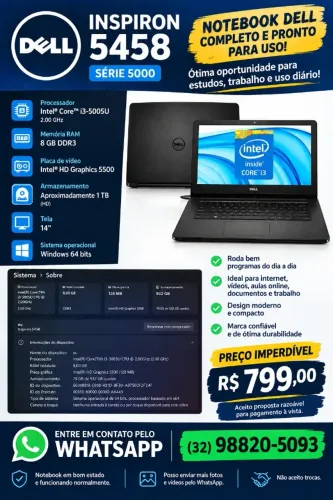 NOTEBOOK DELL 5458