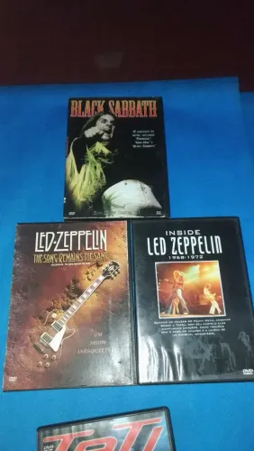 Dvd de Heavy Metal, Rock, vários, Ex.Led Zeppelin, Bkack Sabbath, etc, usados, bom estado.