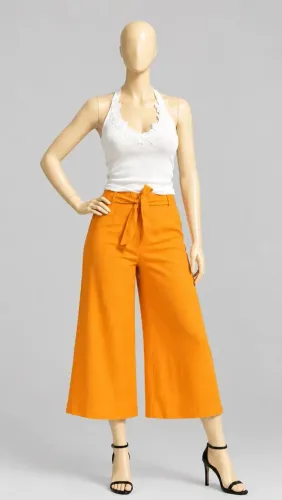 Calça Alfaiataria - P - M - G na cor laranja ou verde