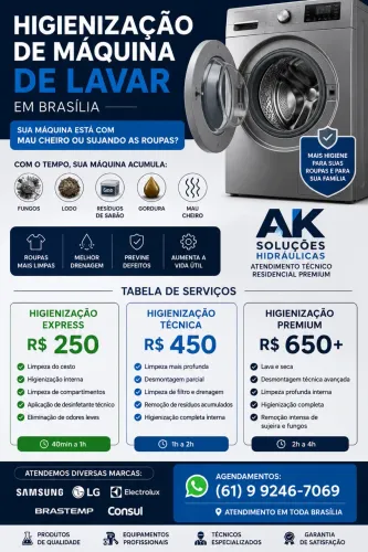 MÁQUINA DE LAVAR HIGIENIZACAO EM BRASÍLIA