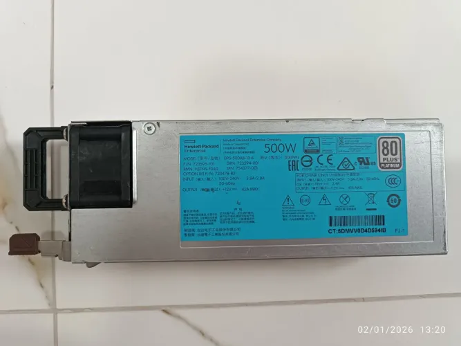 FONTE HPE 500W PLATINUM SUPER CONSERVADA