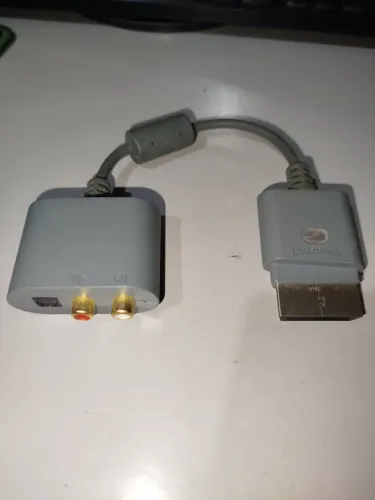 Adaptador de Áudio Ótico Digital e RCA Original Microsoft Xbox 360