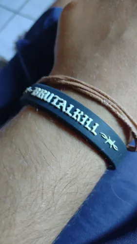 Pulseira de silicone Brutal Kill - PRETA<br>