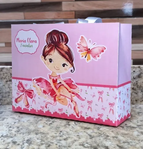 Sacola de papel personalizada tamanho G