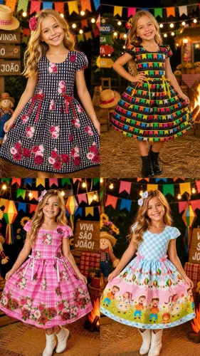 Festa Junina com vestido temático! 