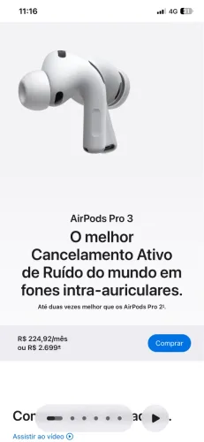 Fone de ouvido de iPhone 