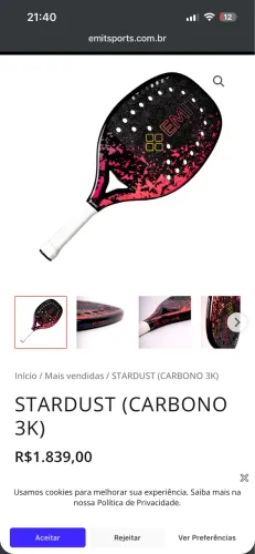 RAQUETE DE BEACH TENNIS EMIT STARDUST