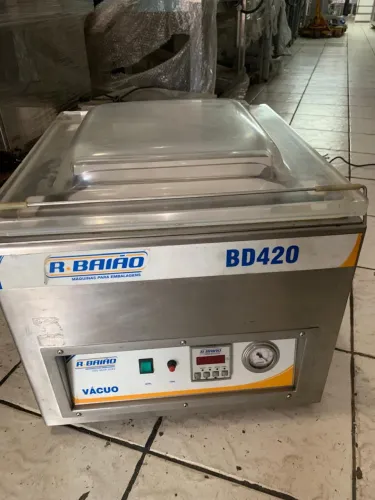Seladora a Vácuo Industrial R. Baião BD420 Inox Dupla Barra 42cm 220v
